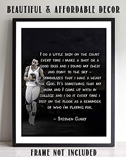 Do a Little Sign - Inspirational Quotes Wall Art, Motivational Wall Decor Print With Stephen Curry Quotes For Home Wall Decor, Office Decor & Gym Wall Decorations, Unframed-8 x 10"