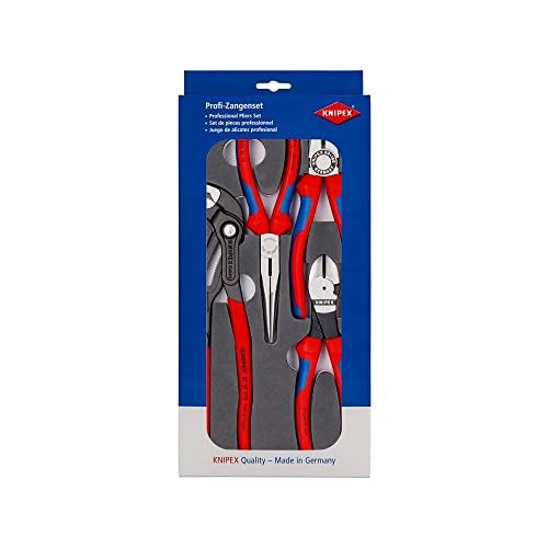 KNIPEX - 00 20 01 V15 Tools - 4 Piece Basic Pliers Set in Foam Tray (002001V15)