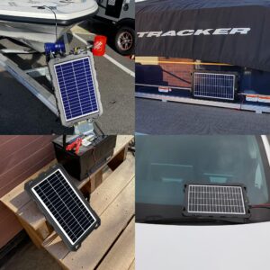 SUNAPEX 12V Solar Trickle Charger Portable Power Solar Panel Solar Battery Charger 12 Volt Waterproof Solar Battery Maintainer for Car Truck Boat RV Motorcycle Marine Trailer Battery