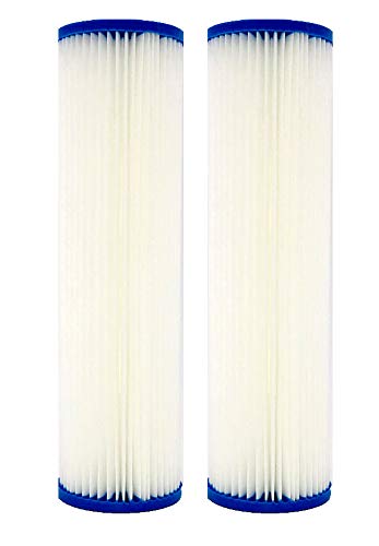 Pack of 2 Watts (WPC20-975) 9.75"X2.75" 20 Micron Pleated Sediment Filters