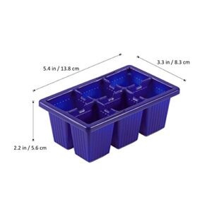 Yardwe 5 Pcs Square Seedling Pots Plant Germination Trays Vegetable Tray Plant Grower Sprouter Tray Starter Trays Growing Trays Microgreens Tray Mini Plants Miniature Planting Tray