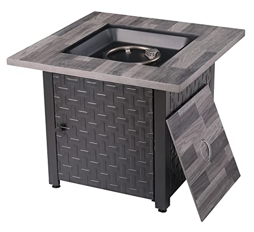 Endless Summer 30-in Black/Grey Tabletop Steel Propane Gas Fire Table