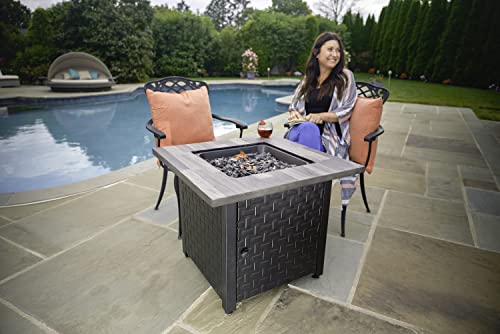 Endless Summer 30-in Black/Grey Tabletop Steel Propane Gas Fire Table