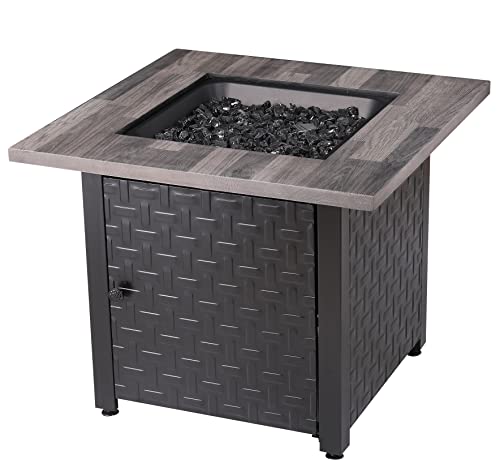 Endless Summer 30-in Black/Grey Tabletop Steel Propane Gas Fire Table