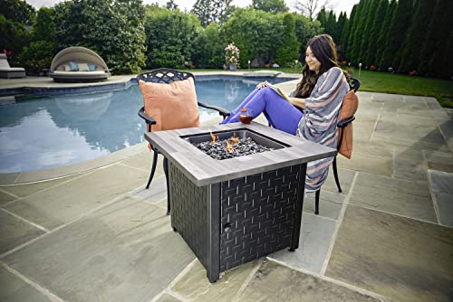 Endless Summer 30-in Black/Grey Tabletop Steel Propane Gas Fire Table