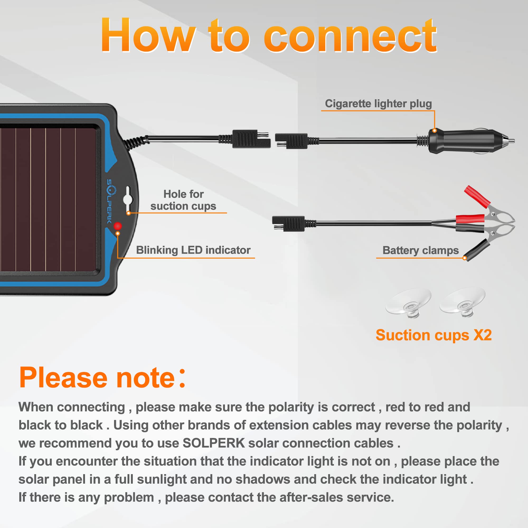 SOLPERK 12V Solar Panel，Solar trickle Charger，Solar Battery Charger and Maintainer，Suitable for Automotive, Motorcycle, Boat, ATV,Marine, RV, Trailer, Powersports, Snowmobile, etc. (1.8W Amorphous)