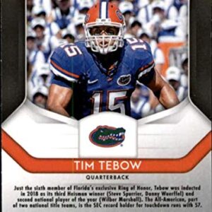 2019 Prizm Draft Picks Football #91 Tim Tebow Florida Gators Official Collegiate Panini Football Trading Card