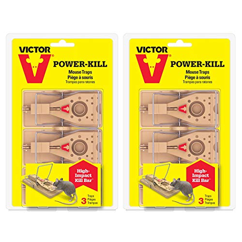 Victor M143SSR 2-Pack Power-Kill Mouse 6 Traps, Tan
