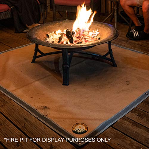 Campfire Defender Protect Preserve The Original Ember Mat | 67" x 60" | USA Based | Fire Pit Mat | Grill Mat | Protect Your Deck, Patio, Lawn or Campsite from Popping Embers