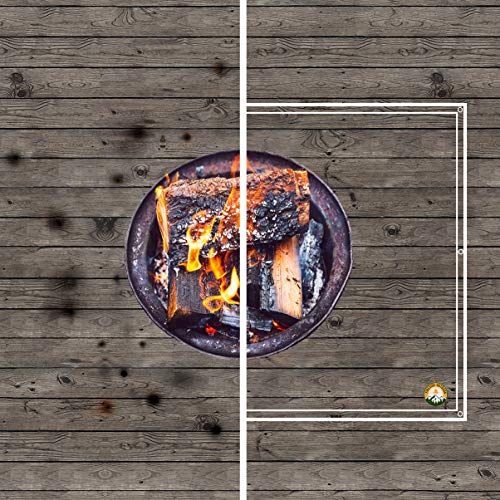 Campfire Defender Protect Preserve The Original Ember Mat | 67" x 60" | USA Based | Fire Pit Mat | Grill Mat | Protect Your Deck, Patio, Lawn or Campsite from Popping Embers