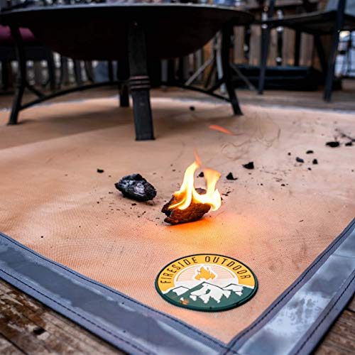 Campfire Defender Protect Preserve The Original Ember Mat | 67" x 60" | USA Based | Fire Pit Mat | Grill Mat | Protect Your Deck, Patio, Lawn or Campsite from Popping Embers