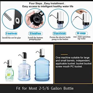 LECIEL Water Pump Dispenser, Automatic Drinking Water Bottle Pump for 5 Gallon Water Bottle Dispenser USB Charging Portable Water Dispenser (Black)