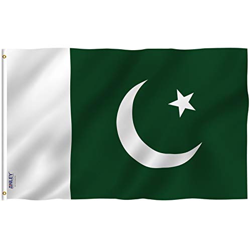 ANLEY Fly Breeze 3x5 Feet Pakistan Flag - Vivid Color and Fade Proof - Canvas Header and Double Stitched - Republic of Pakistan Flags Polyester with Brass Grommets 3 X 5 Ft