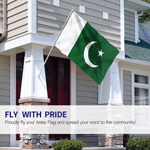 ANLEY Fly Breeze 3x5 Feet Pakistan Flag - Vivid Color and Fade Proof - Canvas Header and Double Stitched - Republic of Pakistan Flags Polyester with Brass Grommets 3 X 5 Ft