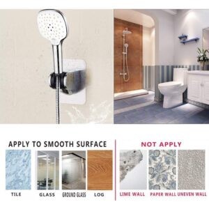 Strong Adhesive and Waterproof Shower Head Holder, Adjustable Handheld Shower Holder Wall Mount Shower Bracket by Lofekea