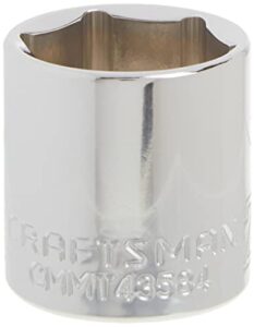 craftsman shallow socket, metric, 3/8-inch drive, 21mm, 6-point (cmmt43584)
