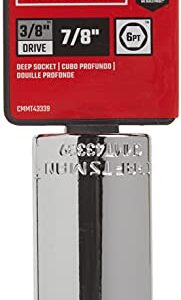 CRAFTSMAN Deep Socket, SAE, 3/8-Inch Drive, 7/8-Inch, 6-Point (CMMT43339)