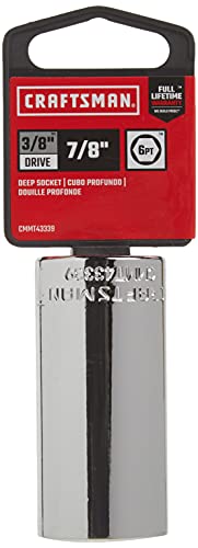 CRAFTSMAN Deep Socket, SAE, 3/8-Inch Drive, 7/8-Inch, 6-Point (CMMT43339)