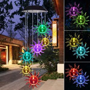 mosteck solar sunflower lights waterproof, night decor gifts, colorful lights gifts, solar mobile decorations, garden gifts, gifts for women, gifts for mom, gifts for grandma, garden lawn yard decor