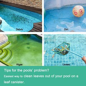 Universal Large In-line Pool Leaf Canister with Mesh Basket Compatible with Hayward, Zodiac Baracuda, Pentair with AXV092 1.5" Hose Connector Adapter Pool and Spa Cleaner (Updated)