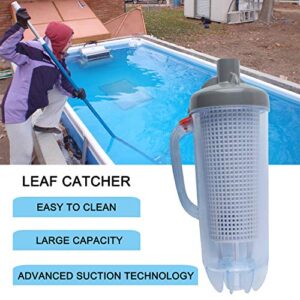 Universal Large In-line Pool Leaf Canister with Mesh Basket Compatible with Hayward, Zodiac Baracuda, Pentair with AXV092 1.5" Hose Connector Adapter Pool and Spa Cleaner (Updated)
