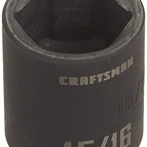 CRAFTSMAN Shallow Impact Socket, SAE, 1/2 Inch Drive, 15/16 Inch, 6 Point (CMMT15857)