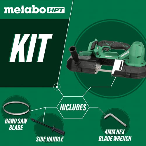 Metabo HPT 18V MultiVolt™ Cordless Band Saw | Tool Only - No Battery | Brushless Motor | 3-1/4-Inch Cut Capacity | Lifetime Tool Warranty | CB18DBLQ4