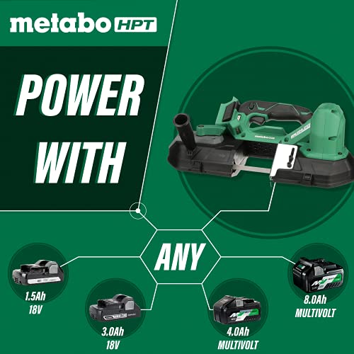 Metabo HPT 18V MultiVolt™ Cordless Band Saw | Tool Only - No Battery | Brushless Motor | 3-1/4-Inch Cut Capacity | Lifetime Tool Warranty | CB18DBLQ4