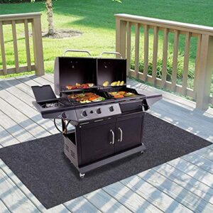 gas grill mat,bbq grilling gear for gas/absorbent grill pad lightweight washable floor mat to protect decks and patios from grease splatter,against damage and oil stains or grease spills (36”×60“)