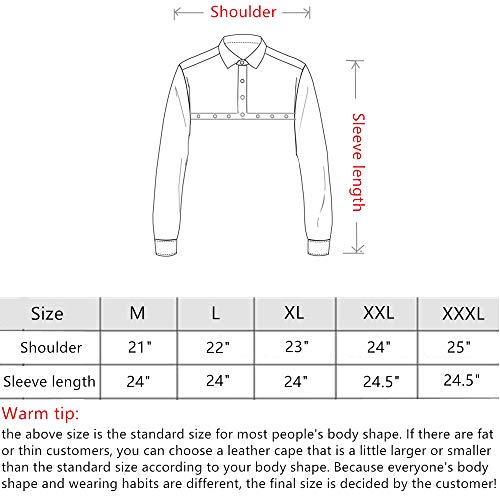 EULANGDE Premium Split Welders Heat Resistant Leather Cape Sleeve,Adjustable Cuffs, Adjustable Collar, M L XL 2XL 3XL for Men & Women (Large)