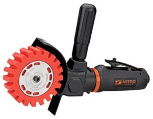 dynabrade (nz1) nitrozip surface conditioning/decal pinstripe removal tool | right angle, 0.5 hp 3500 rpm pneumatic motor | for use with eraser and wire wheels