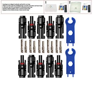 5pairs connector male female 30a 1000v with 1pair spanner solar panel branch series connect solar system