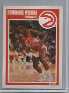 1989-90 fleer #7 dominique wilkins hawks nba basketball card nm-mt