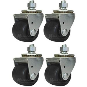 mapp caster car dolly replacement casters set of 4-1500 lbs. capacity