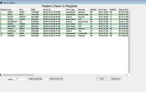 impresario medical patient check in software single pc for windows 7,8,10,11 | paperless check in and check out for a medical or dental practice or clinic | patient register log for patient sign in.