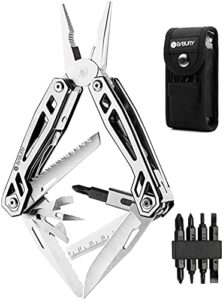bibury multitool pliers, multi-purpose pocket knife pliers kit, 420 durable stainless steel multi-plier multi-tool for survival, camping, hunting, fishing, hiking, gifts for dad men him