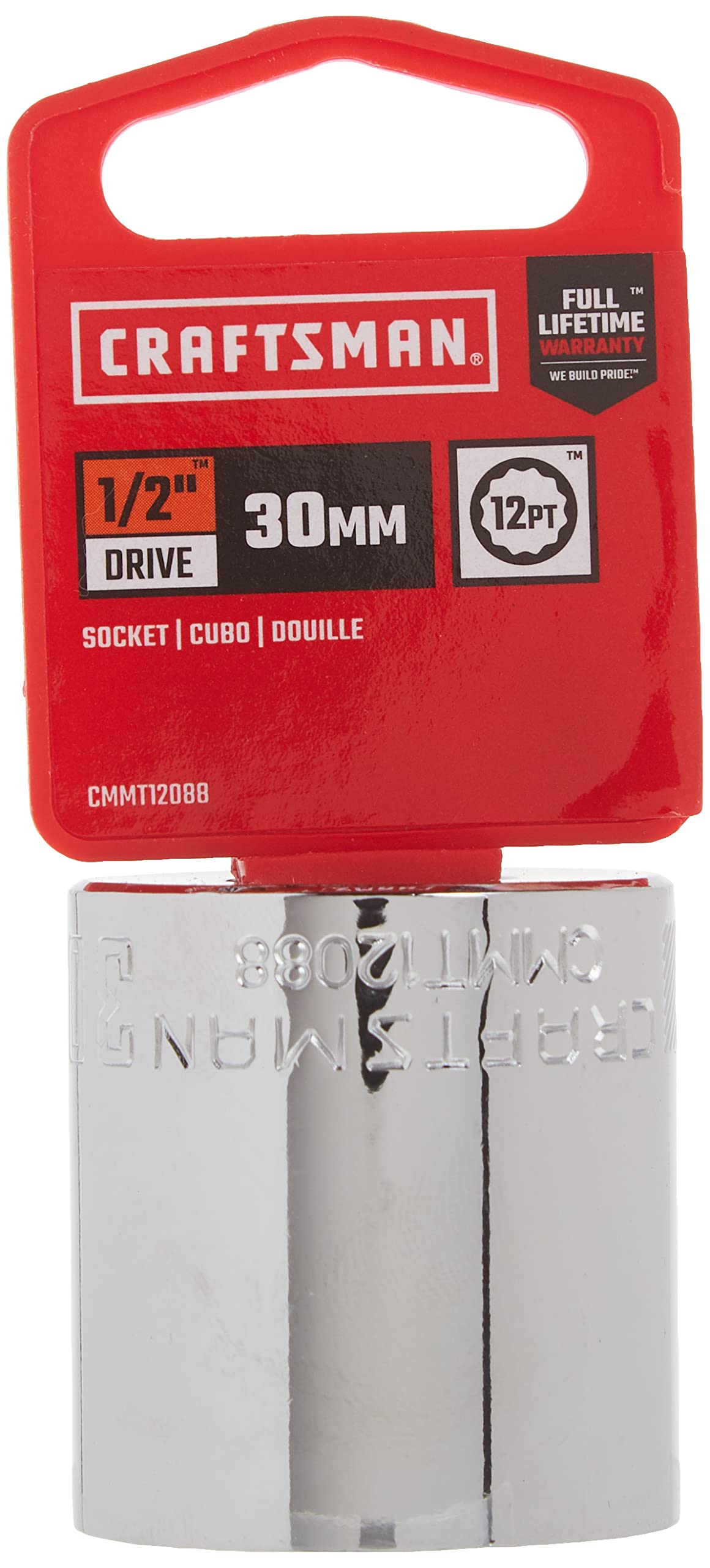 CRAFTSMAN Socket, Metric, 1/2-Inch Drive, 30mm, 12-Point (CMMT12088)