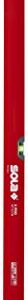 SOLA LSX482410 X PRO Aluminum Box Profile Spirit Level Set with 60% Magnified Vials, 10, 24 & 48-Inch , Red