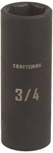 craftsman deep impact socket, sae, 1/2-inch drive, 3/4-inch (cmmt16061)