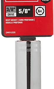 CRAFTSMAN Deep Socket, SAE, 3/8-Inch Drive, 5/8-Inch, 6-Point (CMMT43335)