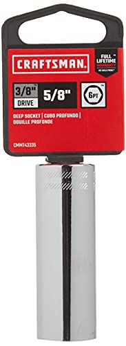 CRAFTSMAN Deep Socket, SAE, 3/8-Inch Drive, 5/8-Inch, 6-Point (CMMT43335)