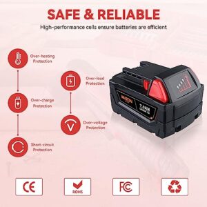 VANON 18V Battery Replacement for Milwaukee M-18 Battery 7.0Ah Lithium ion 48-11-1850 48-11-1862 48-11-1840 48-11-1828 48-11-1815.2Pack.