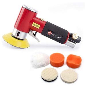 updated 2inch 3inch mini air sander mini orbital air sander air dual action sander air polisher kit for auto body work (red 2''3''air sander)