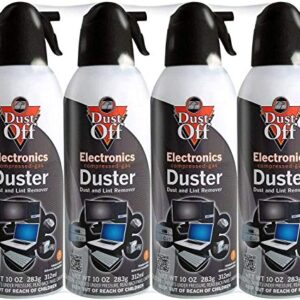 Falcon Dust-Off Electronics Compressed Gas Duster 10 oz (4 Pack) [New Improved Version]