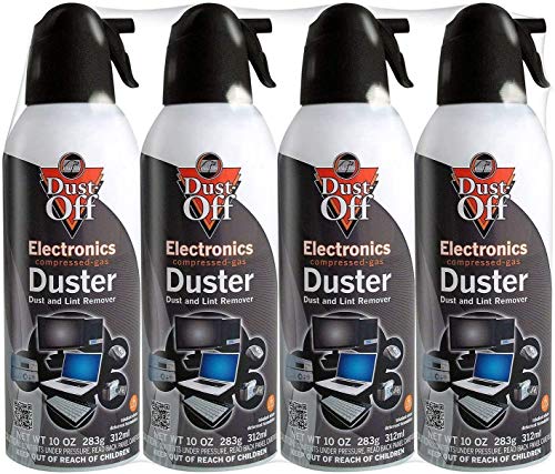 Falcon Dust-Off Electronics Compressed Gas Duster 10 oz (4 Pack) [New Improved Version]