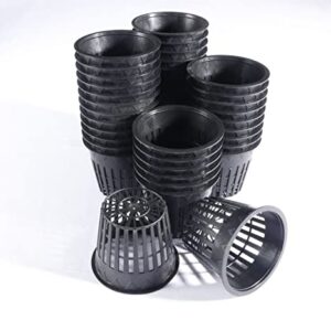 HORTIPOTS 3 Inch Net Pot Wide Lip Design Mesh Cup with Reflective Net Cup Lids (32 Set)-Not Real 3 inch When You Measure it.