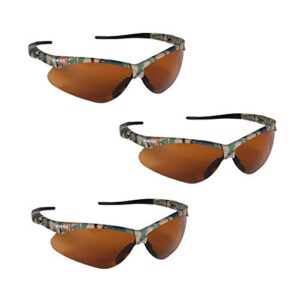 kleenguard v30 19644 nemesis safety glasses (3 pair) (camo frame with bronze lens)