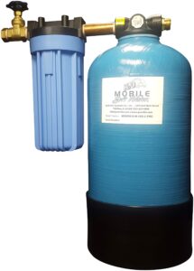 16,000gr mobile-soft-water(tm) pro-model portable water softener with salt caddy with salt sleeve