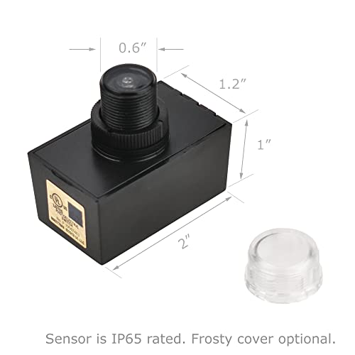 J.LUMI YCA1030 Hard-Wired Post Eye Light Control with Photocell Light Sensor, Photocell Sensor, Dusk to Dawn Light Sensor, Photocell for Outdoor Light, UL Listed (Pack of 2)