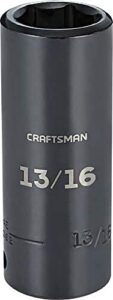 craftsman deep impact socket, sae, 1/2-inch drive, 13/16-inch (cmmt16062)